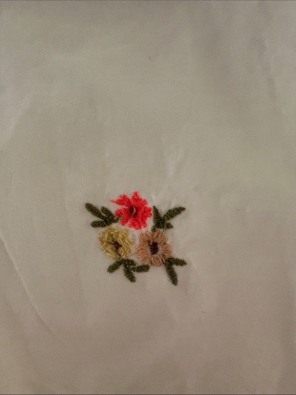 Old Navy White Button-Front Blouse with Pink Floral Embroidery - Picture 6 of 10